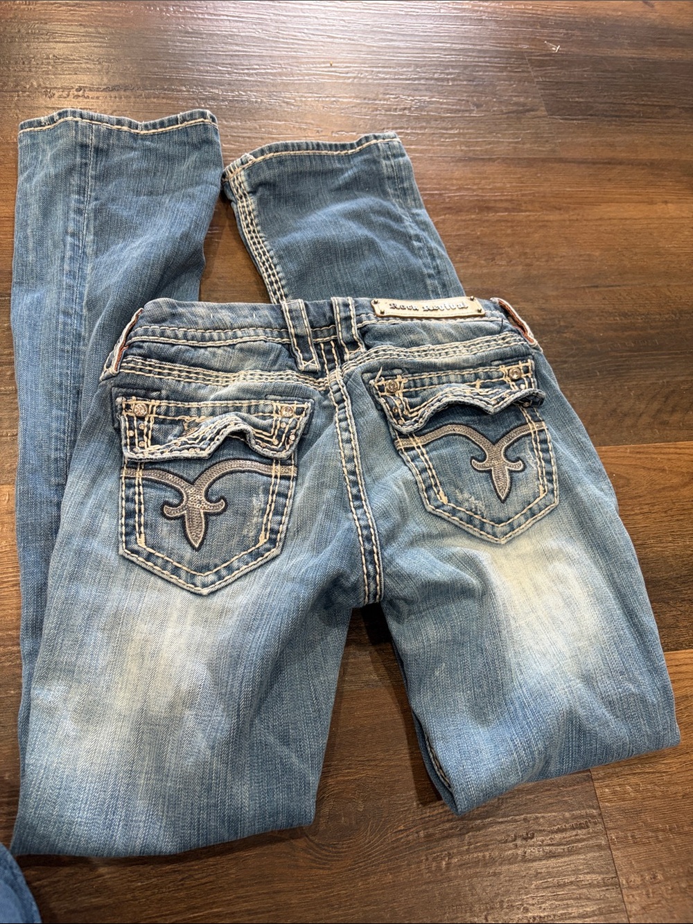 Rock Revival Faded Blue Flare Jeans - Picture 3 of 3